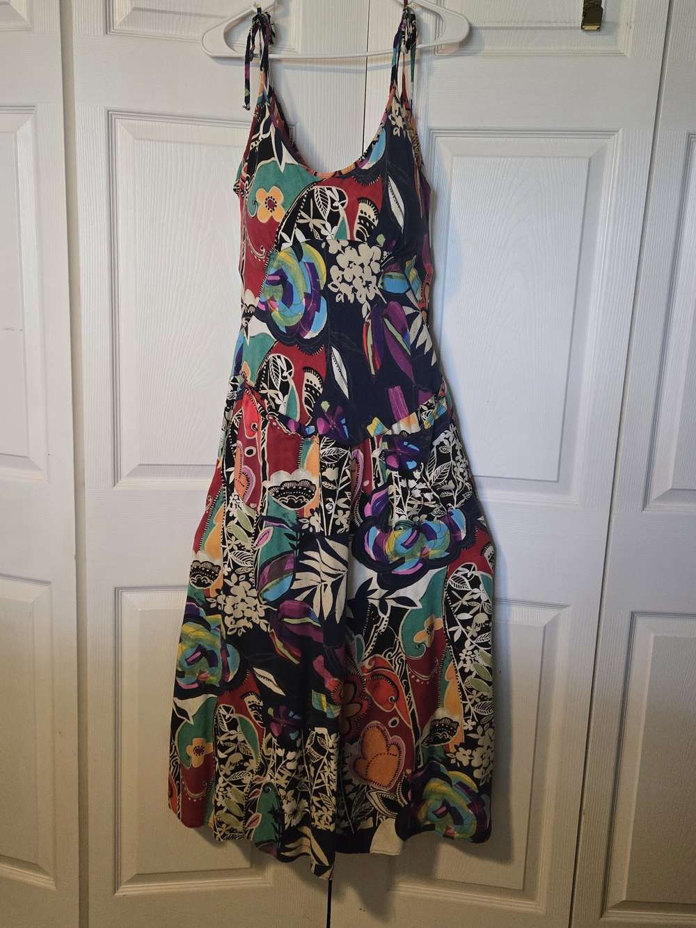 Jams World Multicolor Floral Tie-Shoulder Maxi Dress
